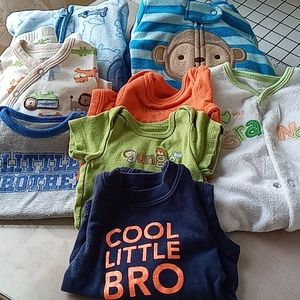 Carter's Newborn "Little Brother" 9 Piece Bundle